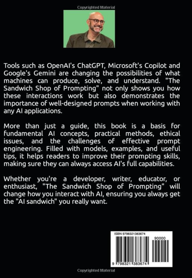 The Sandwich Shop of Prompting back cover