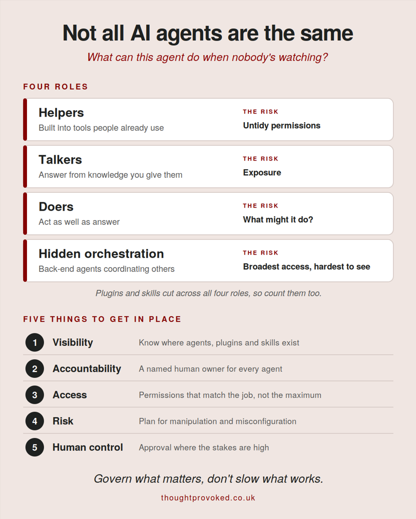 Four roles, five controls. Save this for your next AI governance review.